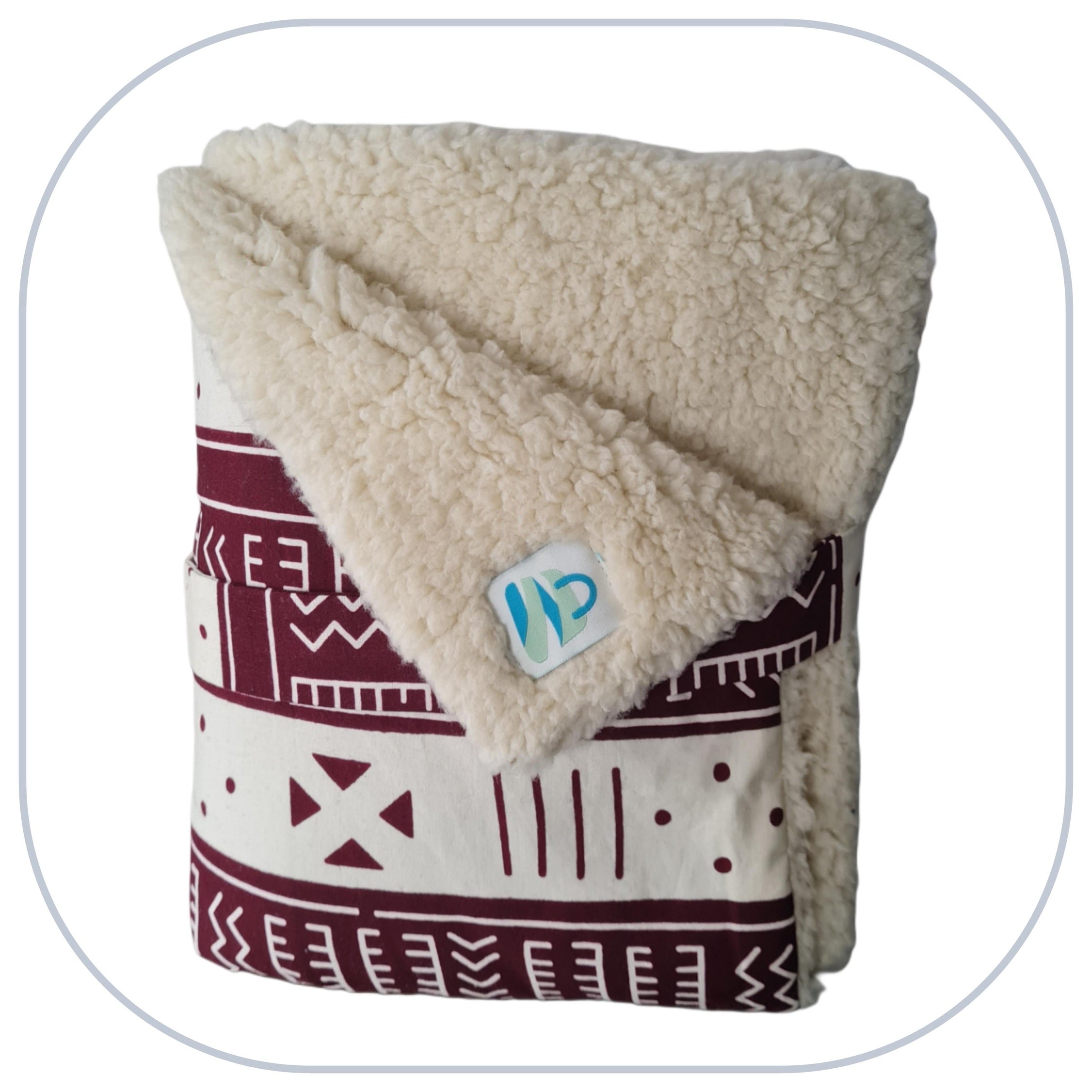 [B2C] - Mini couverture plaid home déco - Modèle PLAIN 1 à 3 appliqués - Taille L [ZTBL-MP1E]