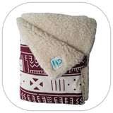 [B2B] - Mini couverture plaid home déco - Modèle PLAIN 1 à 3 appliqués - Taille L [ZTBL-MP1E]