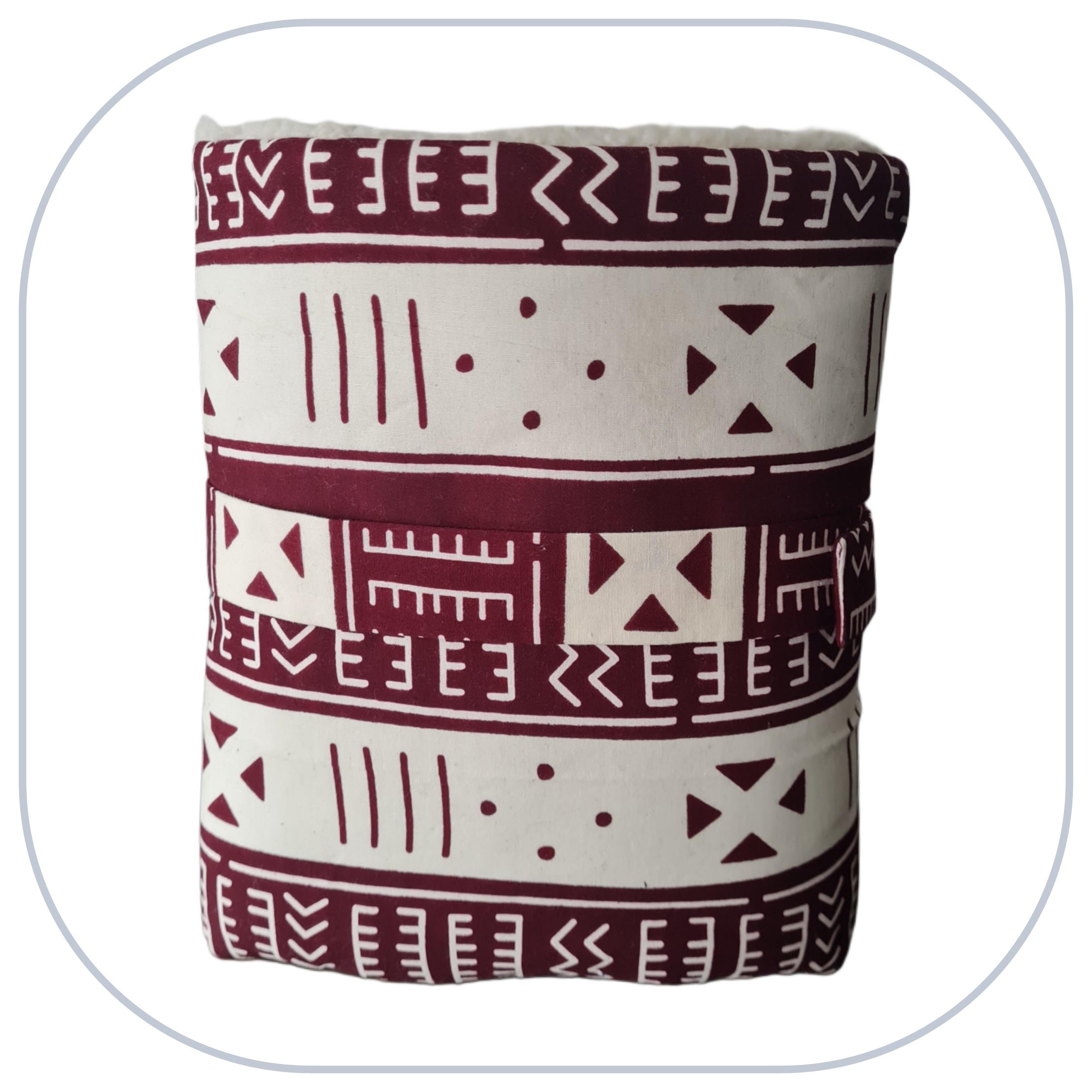 [B2C] - Mini couverture plaid home déco - Modèle PLAIN 1 à 3 appliqués - Taille L [ZTBL-MP1E]