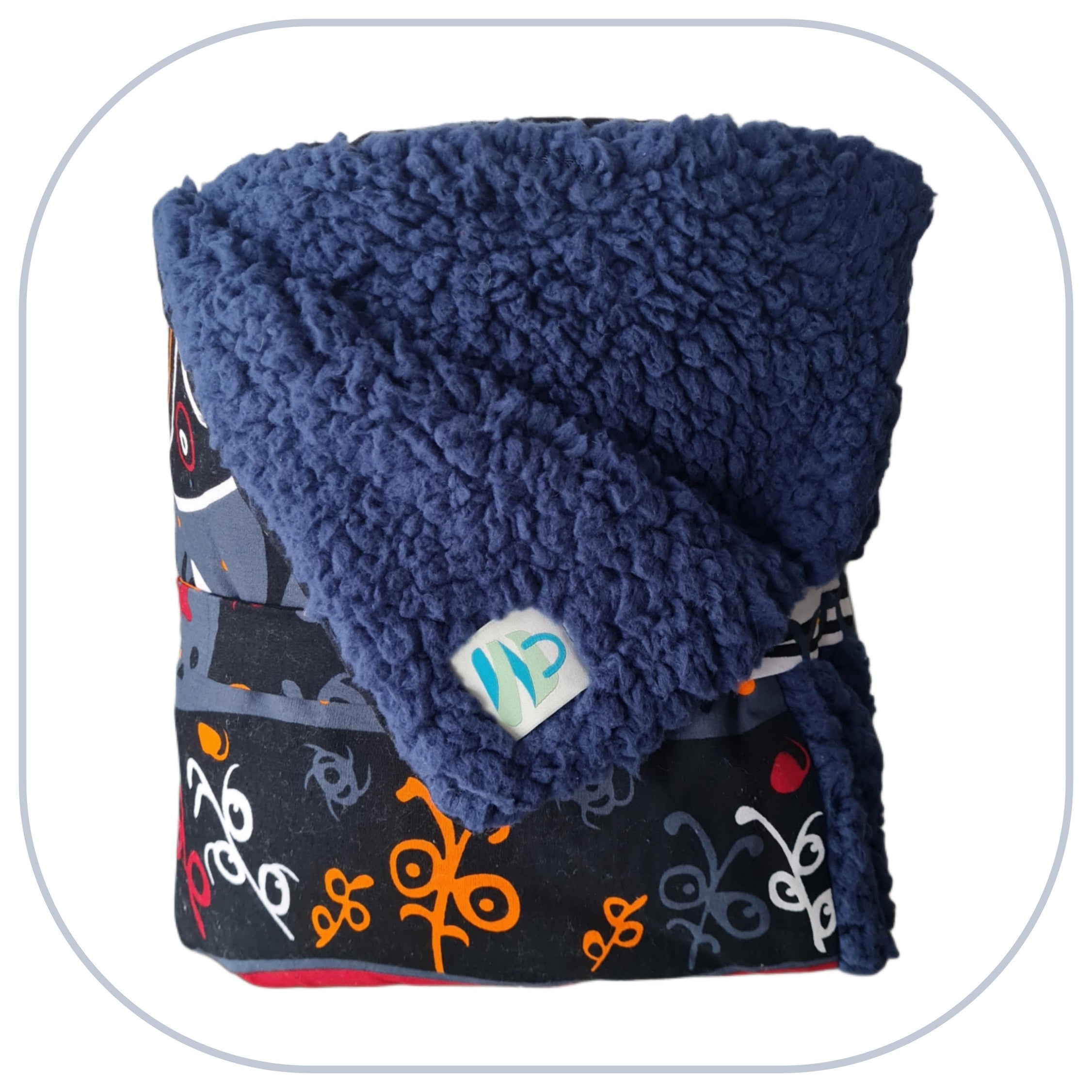 [B2C] - Mini couverture plaid home déco - Modèle PLAIN 1 à 3 appliqués - Taille L [ZTBL-MP1D]