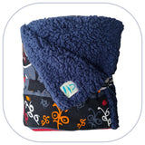 [B2B] - Mini couverture plaid home déco - Modèle PLAIN 1 à 3 appliqués - Taille L [ZTBL-MP1D]