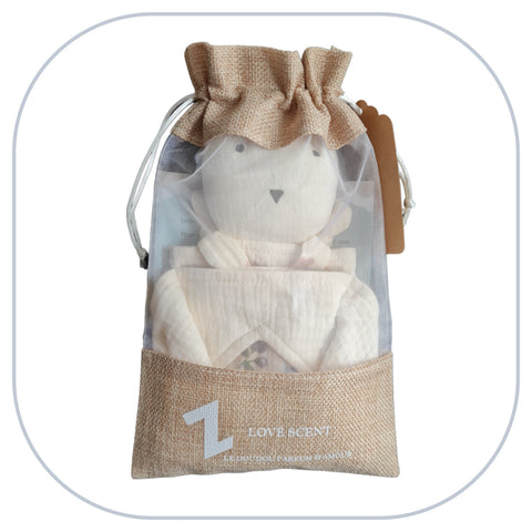 Doudou Love Scent Collection Tout BIO -  Modèle Ours éveillé [PELDD OETB-PAR]