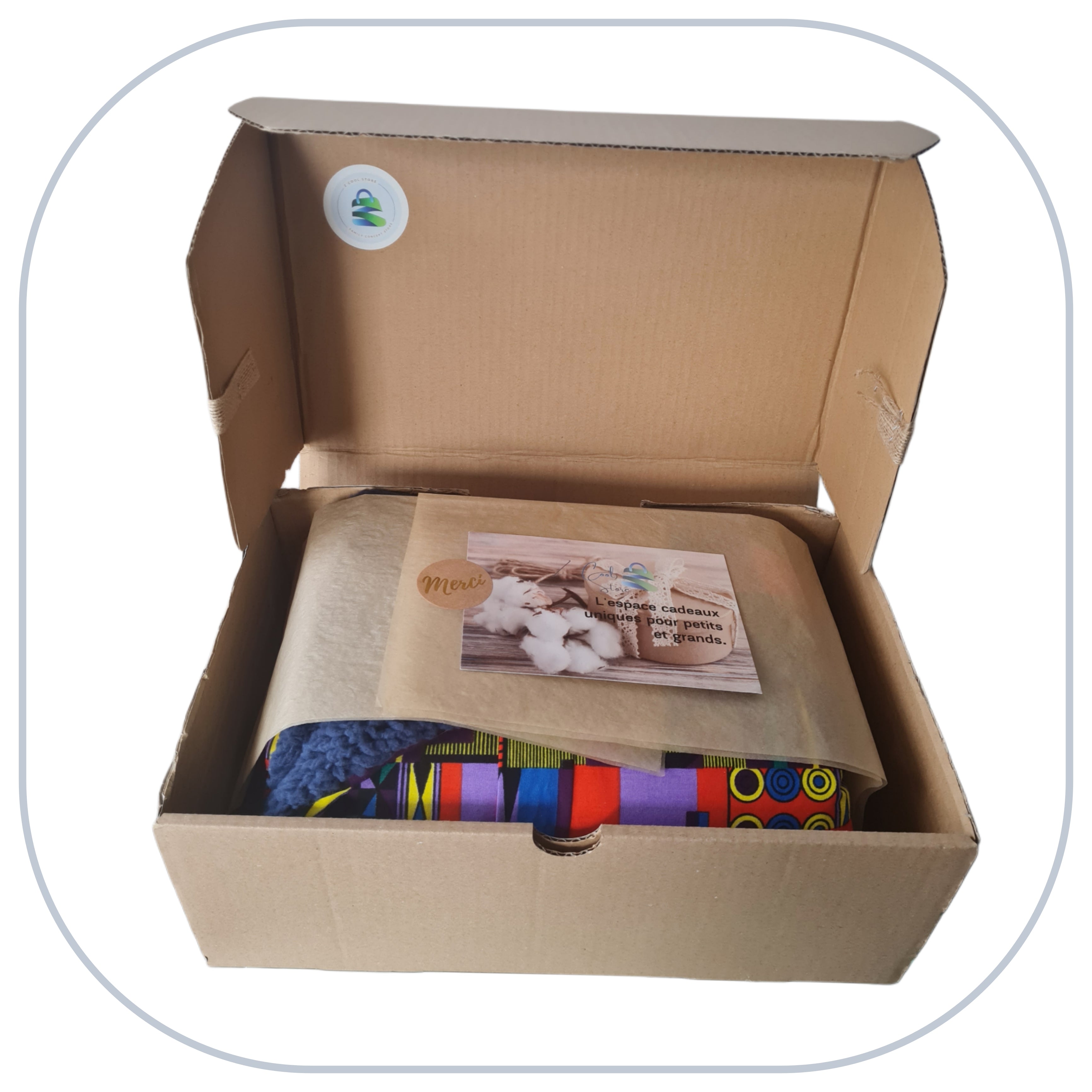 [B2C] BOX Mini couverture plaid home déco - Modèle PLAIN 1 à 3 appliqués - Taille L [ZTBL-MP1L]