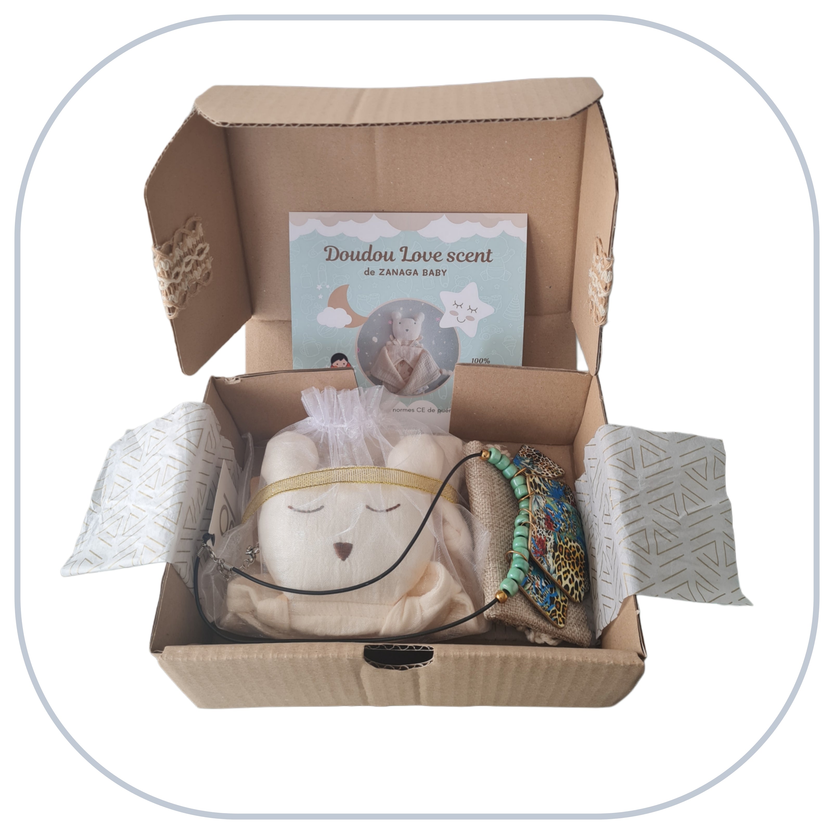 [B2C] - BOX Bijoux Maman-BEBE - modèle "JUNGLE" [BOX BT2-FREU B2B]