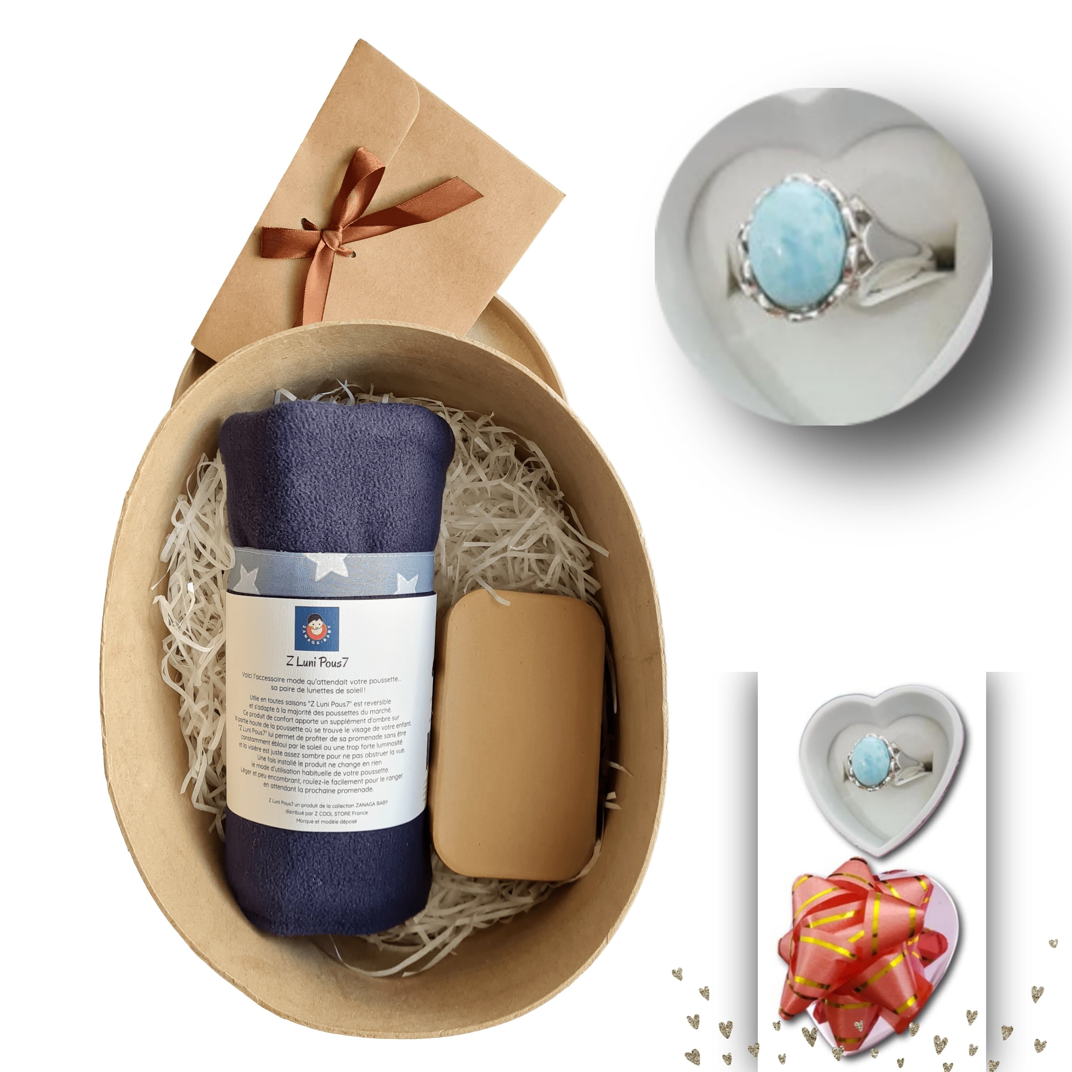 BOX Bijoux Maman-Bébé "COURONNE"- Bague argent rhodié [BOX BT2-FREU B2B]