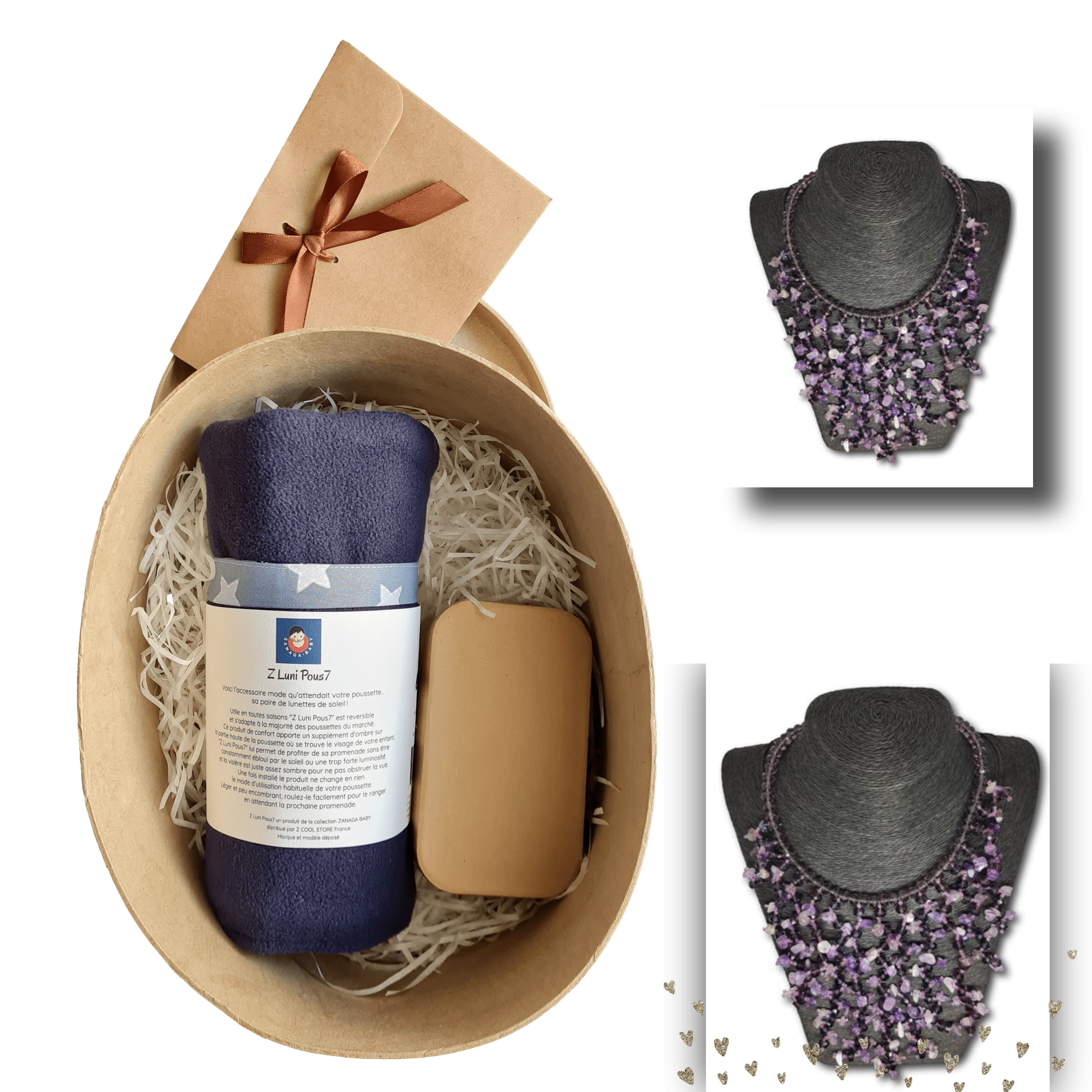 BOX Bijoux Maman-Bébé - Rivière "AMETHYSTE" [BOX BT12-FREU B2B]