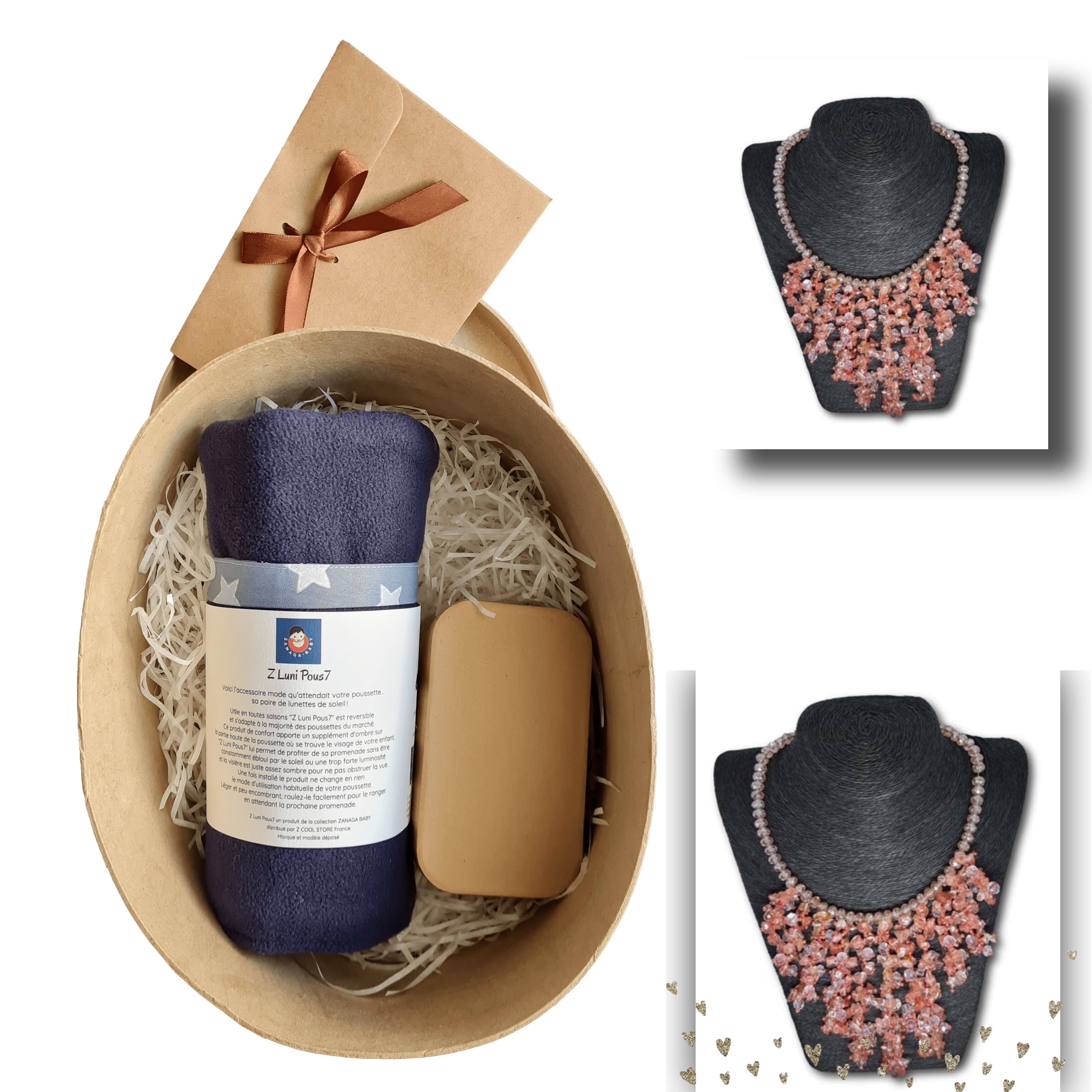 BOX Bijoux Maman-Bébé - Rivière "Pink Quartz" [BOX BT11-FREU B2B]