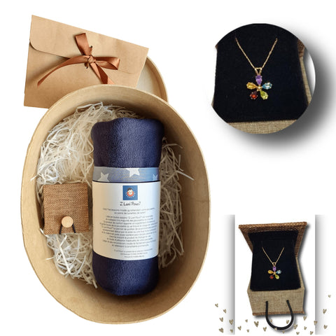 BOX Bijoux OR Maman-Bébé "FLEUR" [BOX BT17-FREU B2B]
