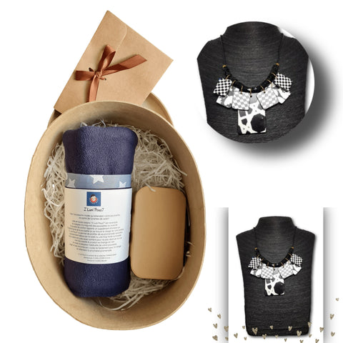 BOX Bijoux Maman-Bébé "Black&White" [BOX BT18-FREU B2B]