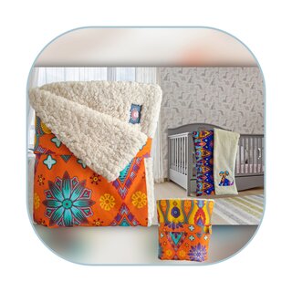 Z Tiny Blanket sherpa Couverture Plaid bébé/enfants "Orange" [ZB-ZTBSR14-FREU B2C]